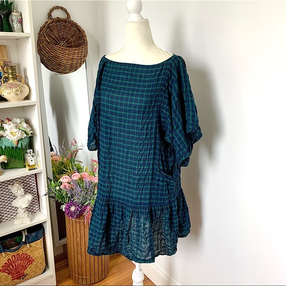 Morgane Le Fay NYC Plaid Tunic Dress with pockets - Picture 3 of 16